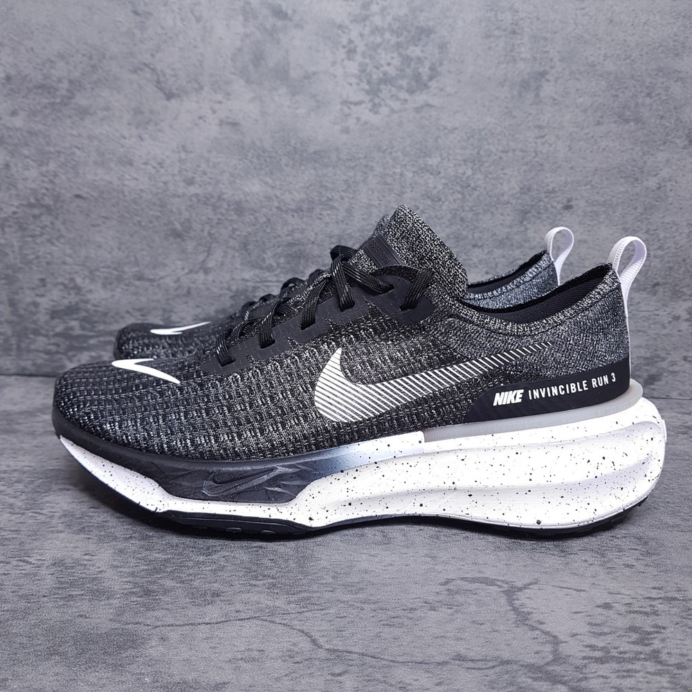 NIKE ZoomX Invincible Run Flyknit 3 Running Shoes Mens 9.5 Oreo Black DR2615-002